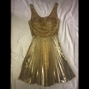 Jovani gold dress WORN ONCE